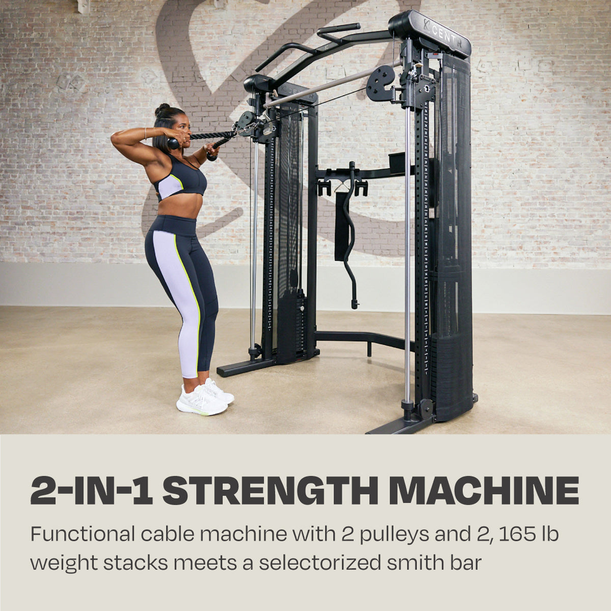 Centr 3 Home Gym Functional Trainer (with Selectorised Smith Machine)