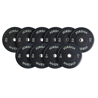 JORDAN Rubber Tri-Grip Olympic Weight Plates