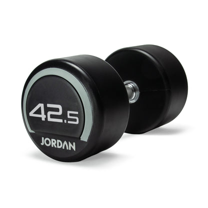 JORDAN Rubber Dumbbells - Up to 70kg (Grey)