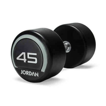 JORDAN Rubber Dumbbells - Up to 70kg (Grey)