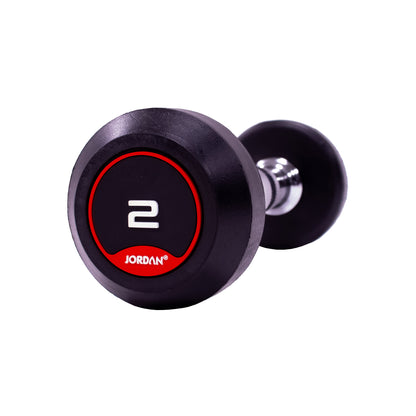 JORDAN Rubber Dumbbells - Up to 70kg (Red)