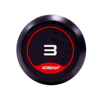 JORDAN Rubber Dumbbells - Up to 70kg (Red)