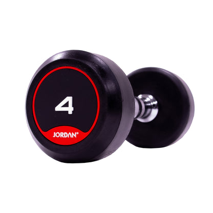 JORDAN Rubber Dumbbells - Up to 70kg (Red)