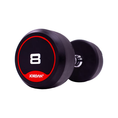 JORDAN Rubber Dumbbells - Up to 70kg (Red)