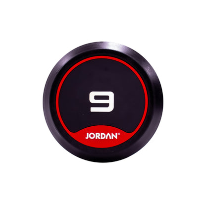 JORDAN Rubber Dumbbells - Up to 70kg (Red)