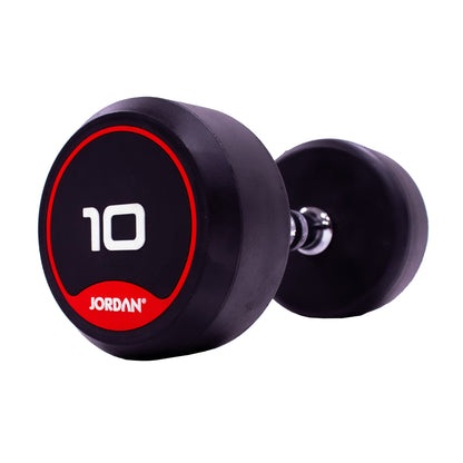 JORDAN Rubber Dumbbells - Up to 70kg (Red)