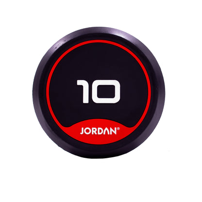 JORDAN Rubber Dumbbells - Up to 70kg (Red)