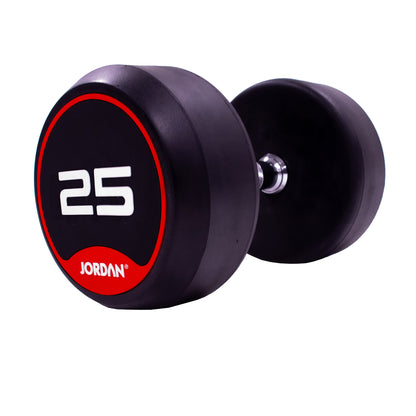 JORDAN Rubber Dumbbells - Up to 70kg (Red)