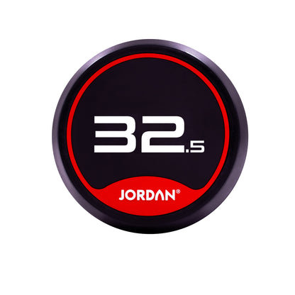 JORDAN Rubber Dumbbells - Up to 70kg (Red)