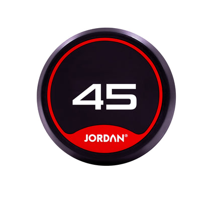 JORDAN Rubber Dumbbells - Up to 70kg (Red)